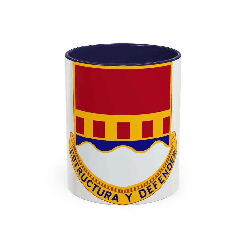 1402 Engineer Battalion (U.S. Army) Accent Coffee Mug 11oz Navy - Go Mug Yourself