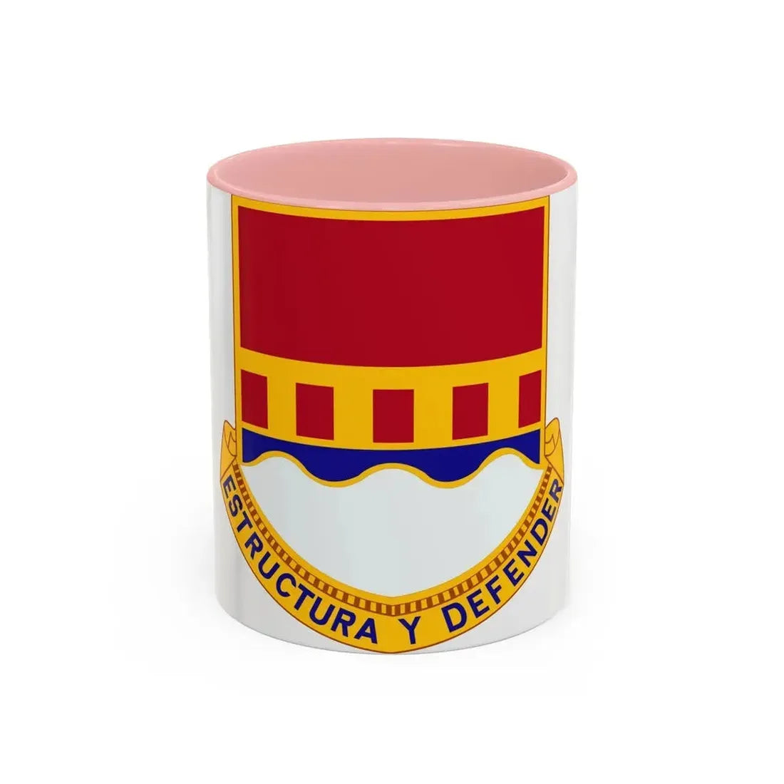 1402 Engineer Battalion (U.S. Army) Accent Coffee Mug 11oz Pink - Go Mug Yourself