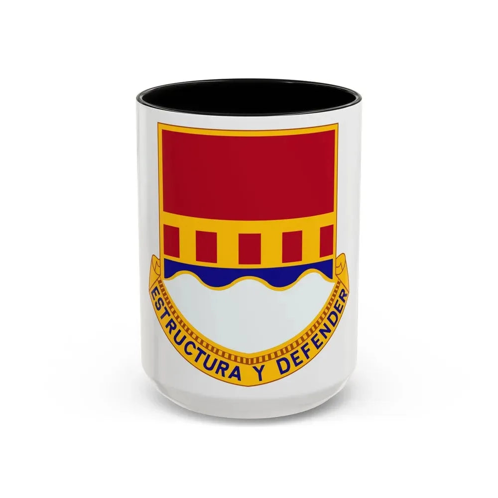 1402 Engineer Battalion (U.S. Army) Accent Coffee Mug 15oz Black - Go Mug Yourself