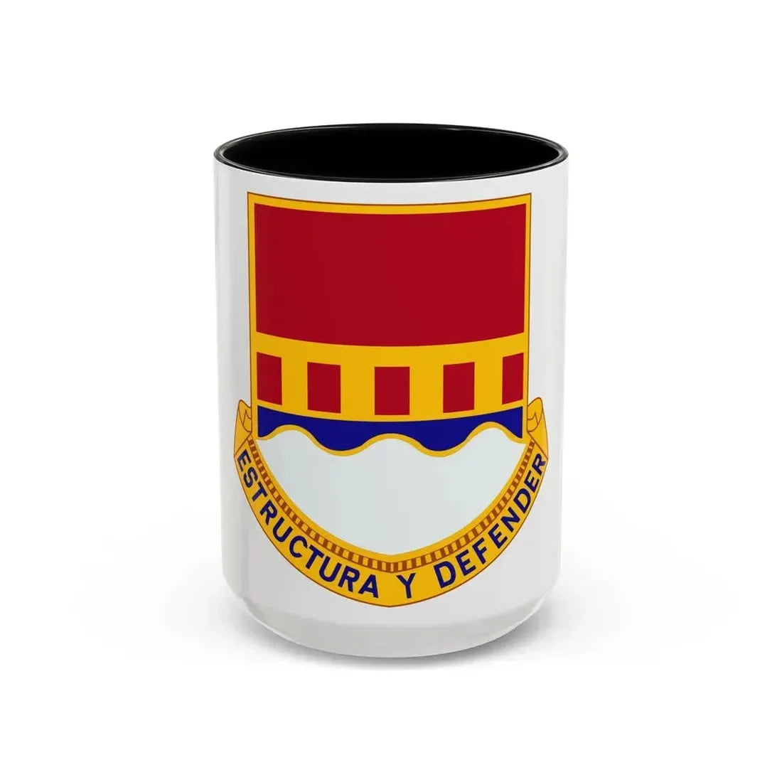 1402 Engineer Battalion (U.S. Army) Accent Coffee Mug 15oz Black - Go Mug Yourself