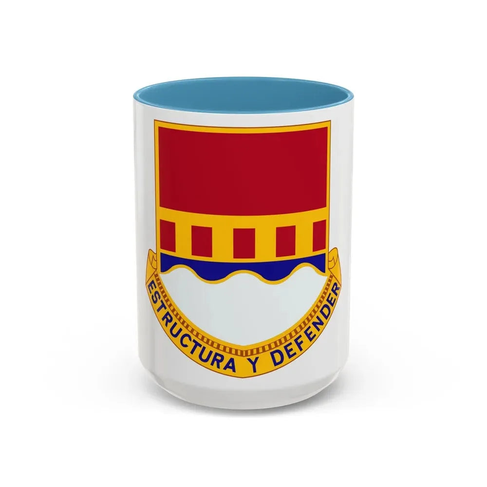 1402 Engineer Battalion (U.S. Army) Accent Coffee Mug 15oz Light Blue - Go Mug Yourself