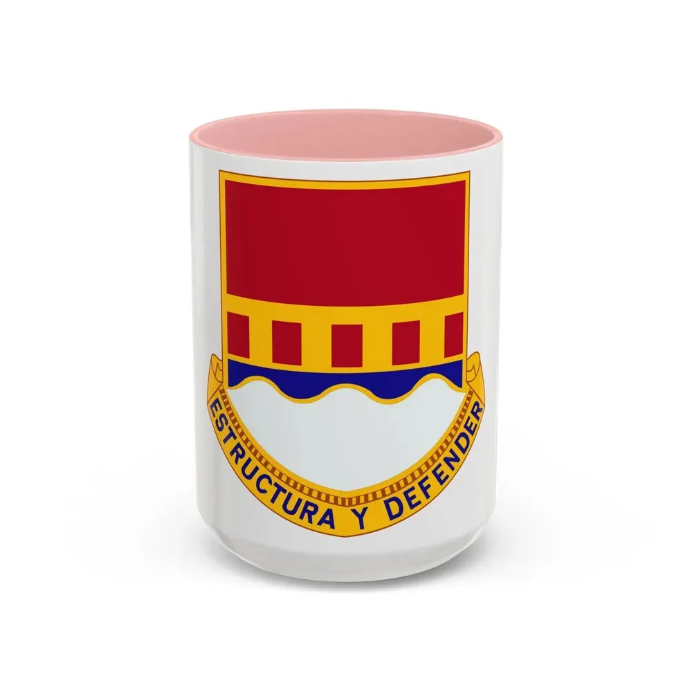 1402 Engineer Battalion (U.S. Army) Accent Coffee Mug 15oz Pink - Go Mug Yourself