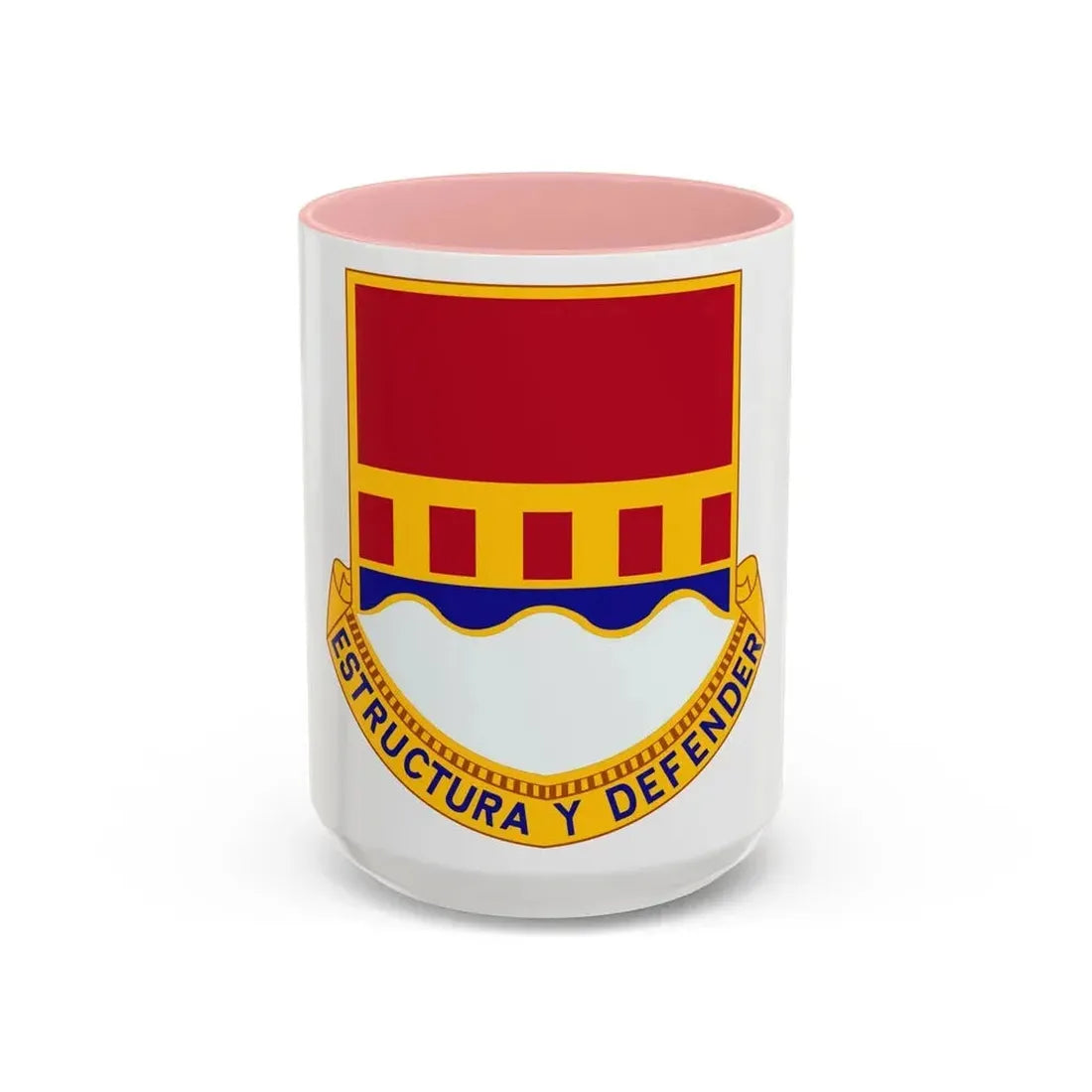 1402 Engineer Battalion (U.S. Army) Accent Coffee Mug 15oz Pink - Go Mug Yourself