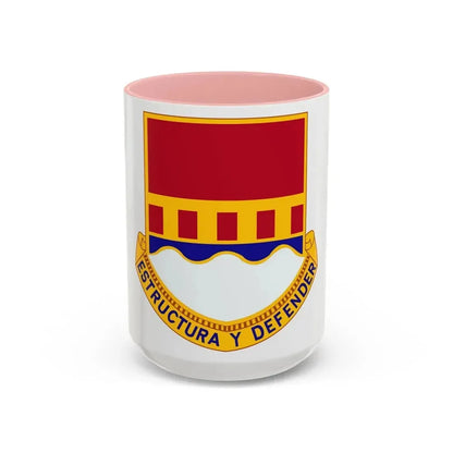 1402 Engineer Battalion (U.S. Army) Accent Coffee Mug 15oz Pink - Go Mug Yourself