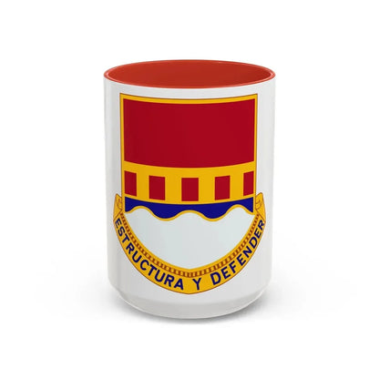 1402 Engineer Battalion (U.S. Army) Accent Coffee Mug 15oz Red - Go Mug Yourself