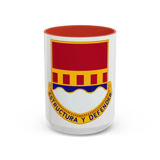 1402 Engineer Battalion (U.S. Army) Accent Coffee Mug 15oz Red - Go Mug Yourself