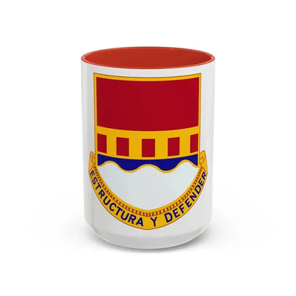 1402 Engineer Battalion (U.S. Army) Accent Coffee Mug 15oz Red - Go Mug Yourself
