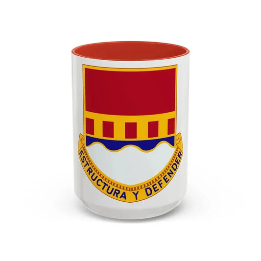 1402 Engineer Battalion (U.S. Army) Accent Coffee Mug 15oz Red - Go Mug Yourself