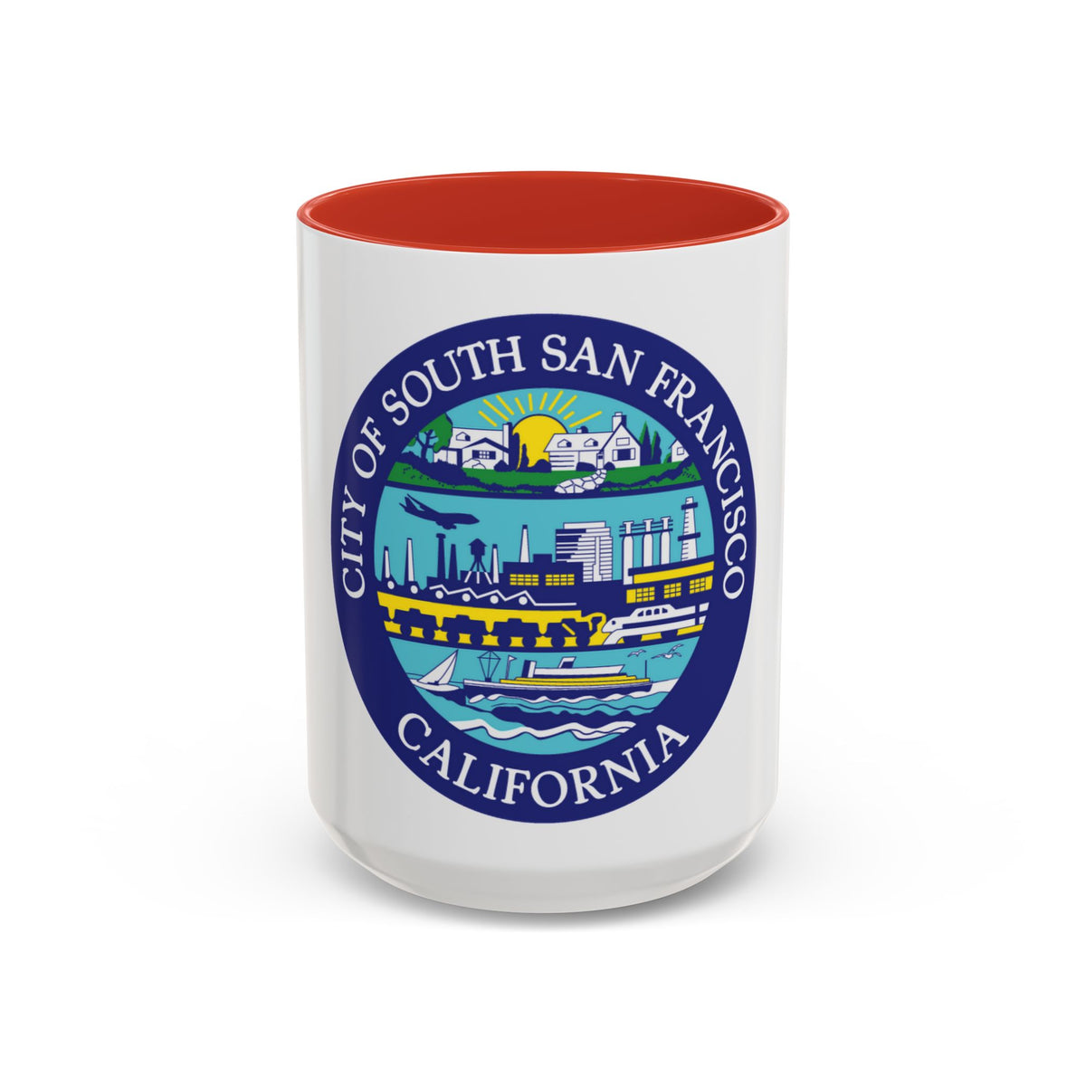 Seal of South San Francisco California - Accent Coffee Mug