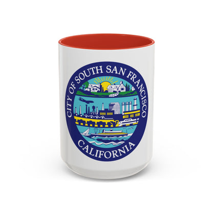 Seal of South San Francisco California - Accent Coffee Mug
