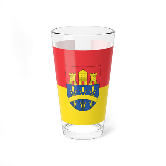 Flag of Dombovar variant (Hungary) Pint Glass 16oz
