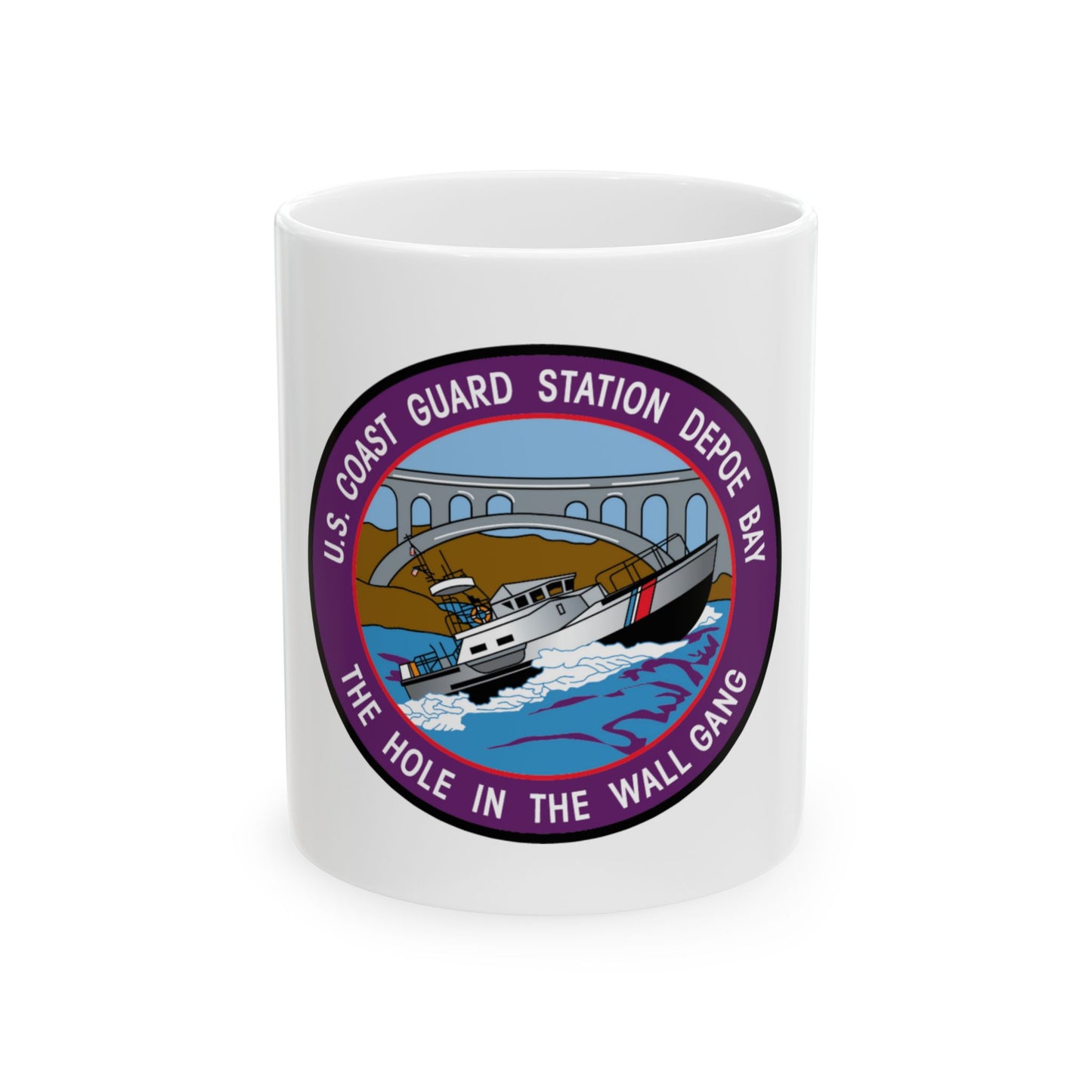 USCG Station Depoe Bay (U.S. Coast Guard) White Coffee Mug