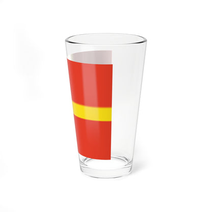 Skanska flaggan (Sweden) Pint Glass 16oz