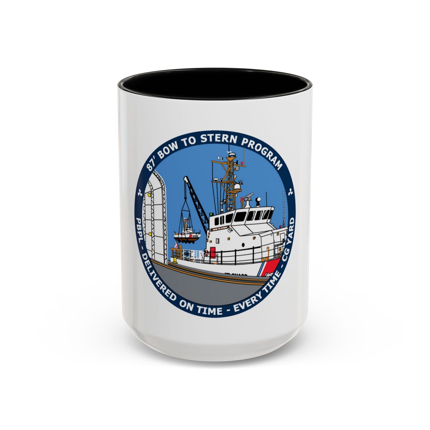 USCG Patrol Boat PBPL Bow to Stern Program (U.S. Coast Guard) Accent Coffee Mug