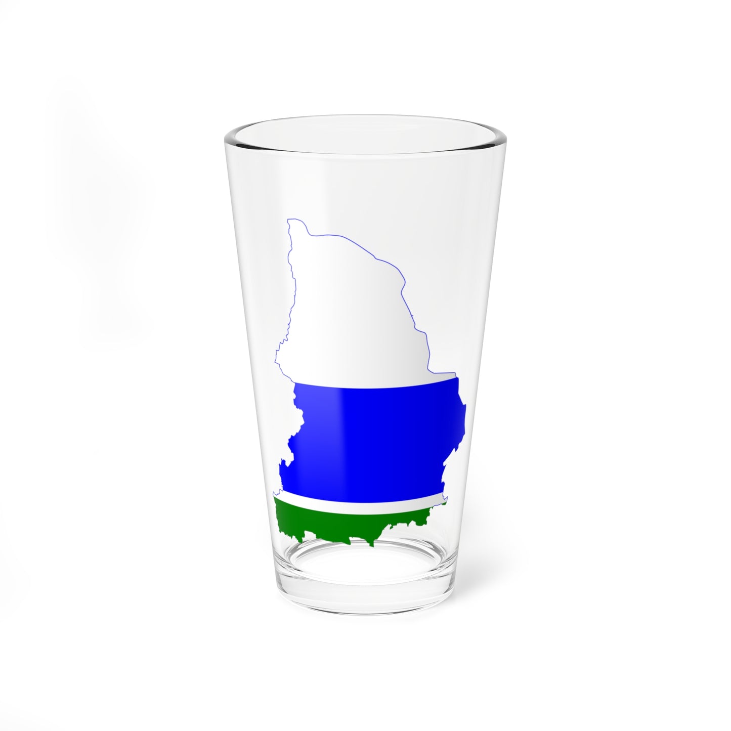 Flag-map of Sverdlovsk Oblast (Russia) Pint Glass 16oz