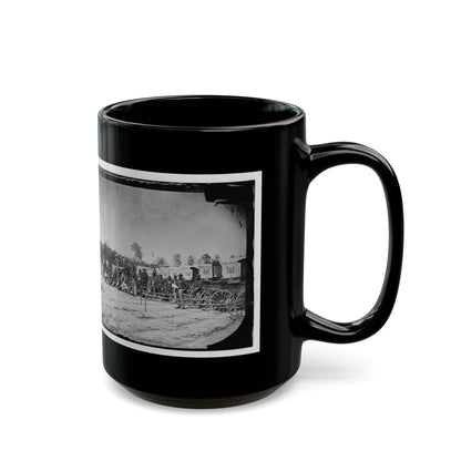 Falmouth, Va. Men And Wagons Of The Engineer Corps Ambulance Train (U.S. Civil War) Black Coffee Mug