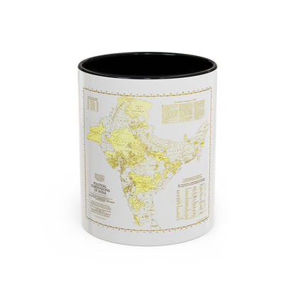 India - Political Subdivisions (1946) (Map) Accent Coffee Mug