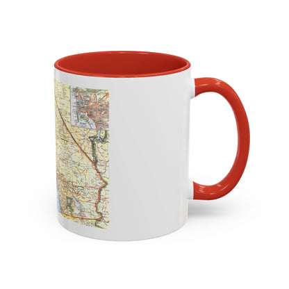 USA - California, Southern (1966) (Map) Accent Coffee Mug