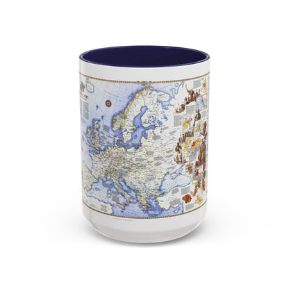 Europe - History The Major Turning Points (1983) (Map) Accent Coffee Mug