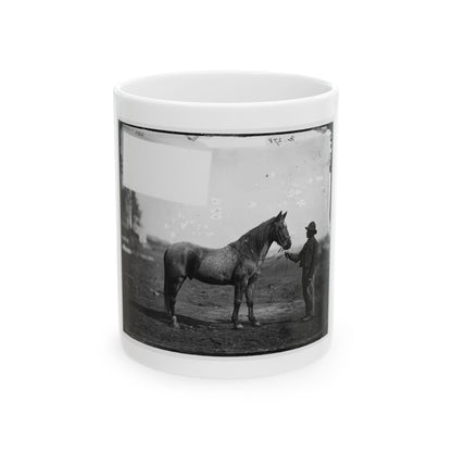 Brandy Station, Virginia. Capt. Beckwith's Horse, Headquarters, Army Of The Potomac (U.S. Civil War) White Coffee Mug