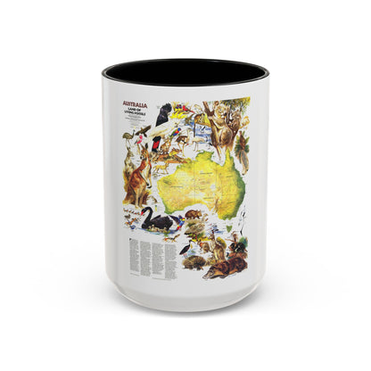 Australia- Land of Living Fossils (1979) (Map) Accent Coffee Mug