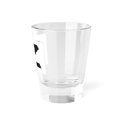 Z military symbol flag white (Russia) Shot Glass 1.5oz