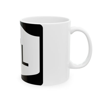 NY-17L (New York) (Road Sign) White Coffee Mug