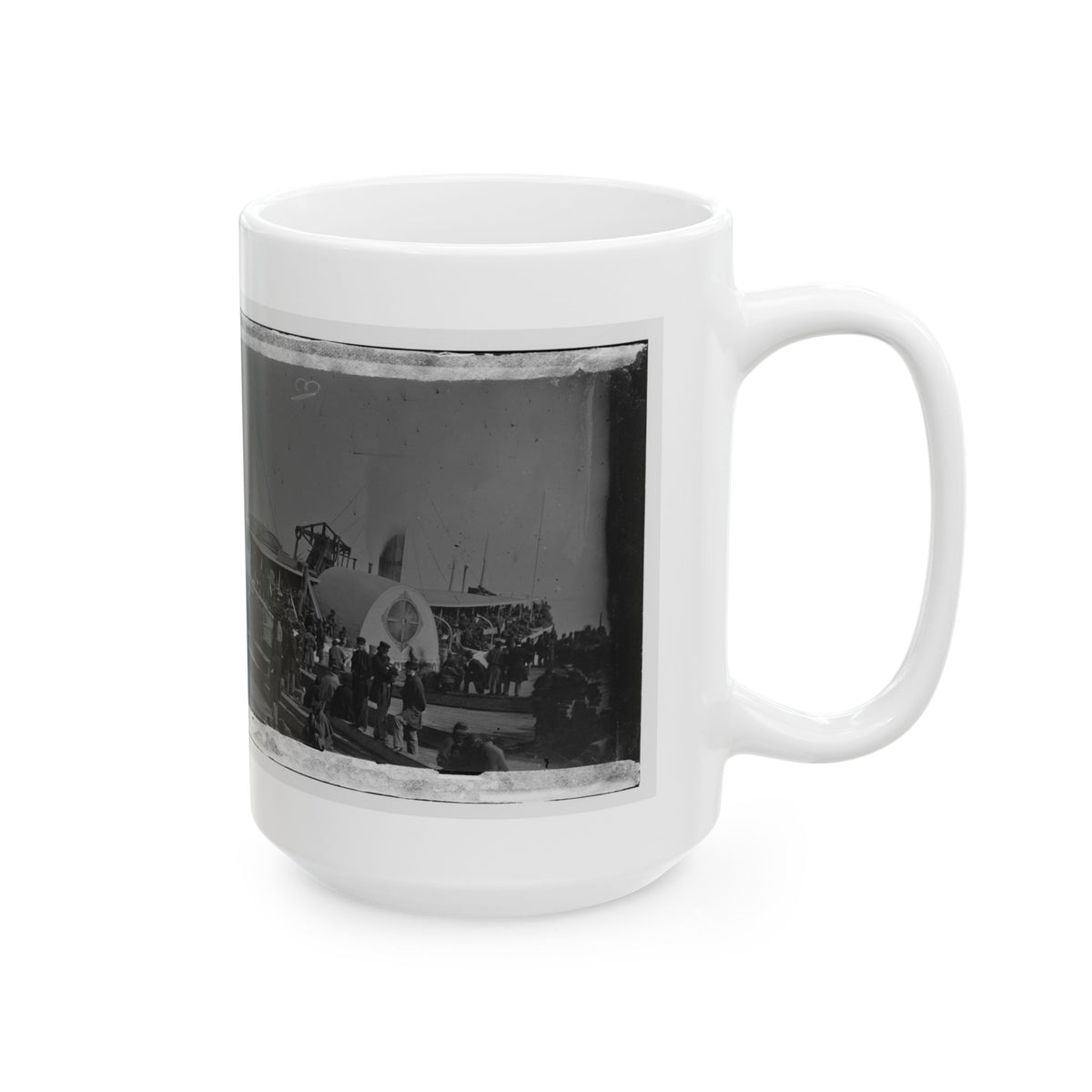Aquia Creek Landing, Va. Embarkation Of 9th Army Corps For Fort Monroe; Another View (U.S. Civil War) White Coffee Mug