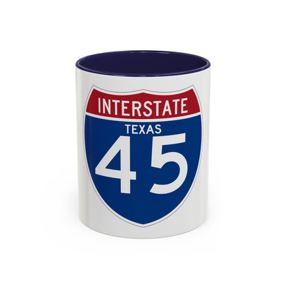Interstate 45 (U.S. Highways) Accent Coffee Mug