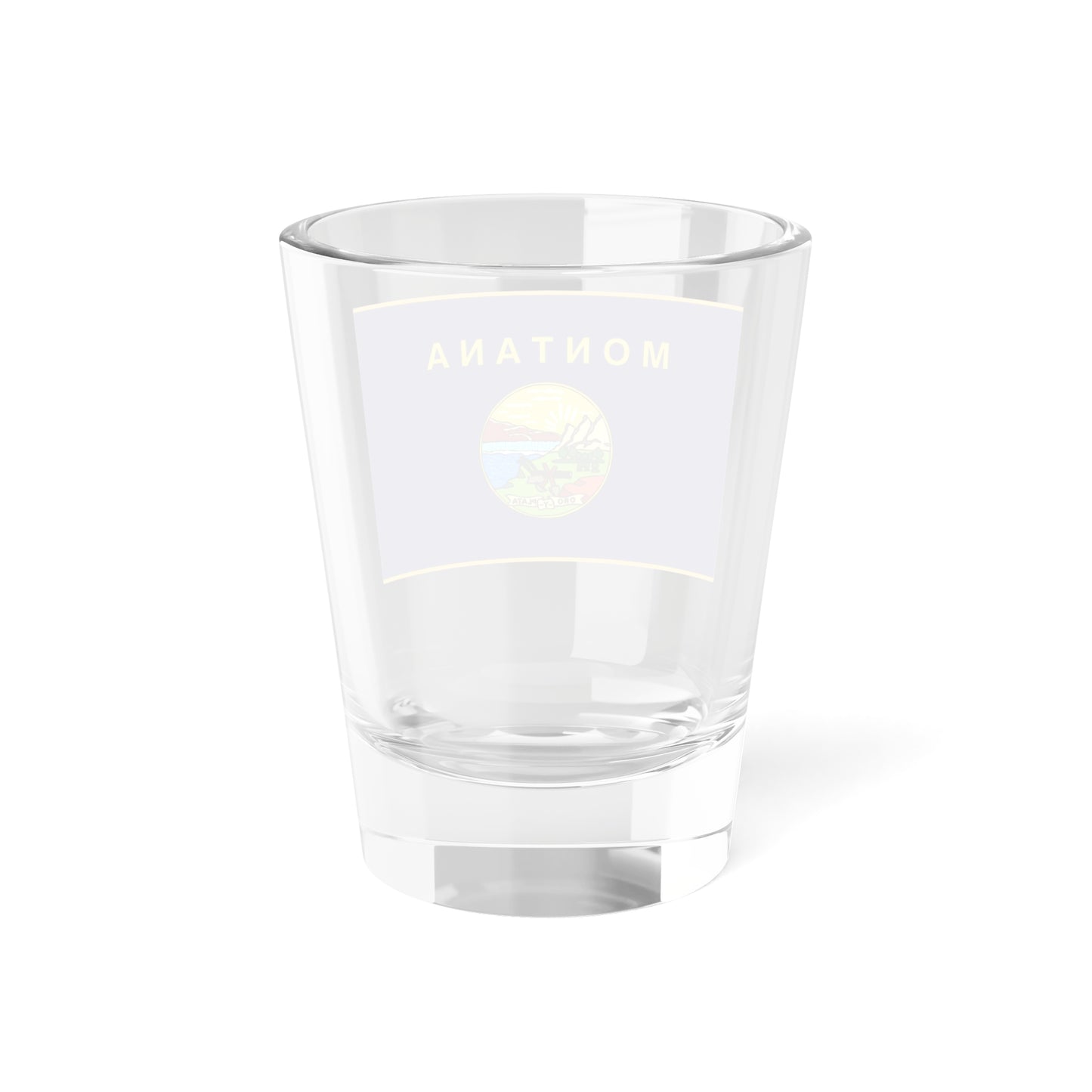Flag of Montana fringed (United States) Shot Glass 1.5oz