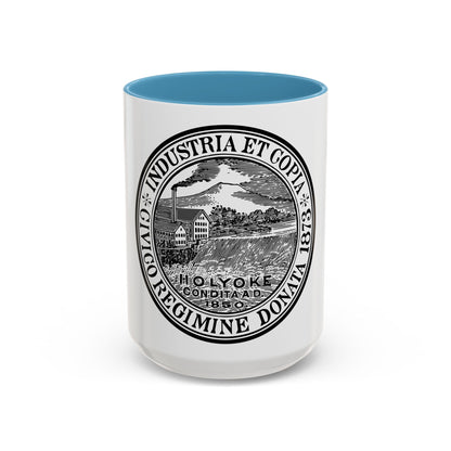 Seal of Holyoke Massachusetts - Accent Coffee Mug