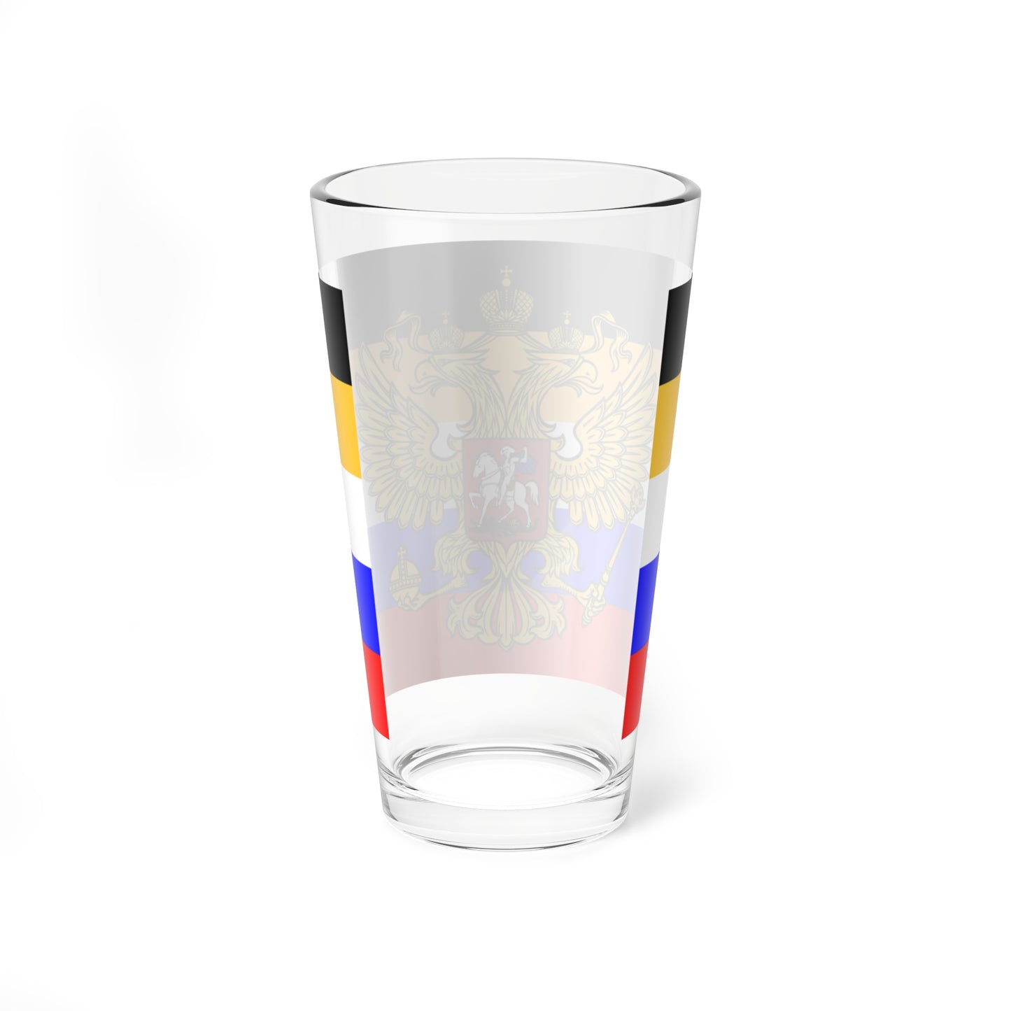 Flag of Russia combined tricolor with coat of arms (Russia) Pint Glass 16oz