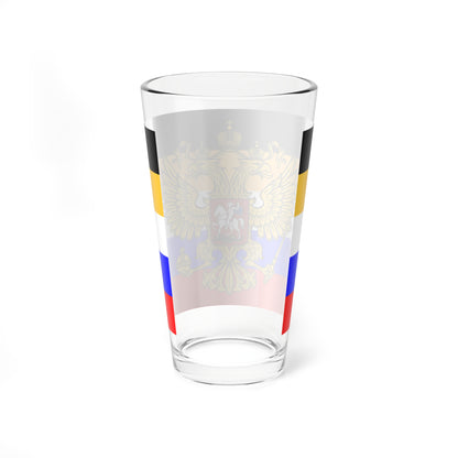 Flag of Russia combined tricolor with coat of arms (Russia) Pint Glass 16oz