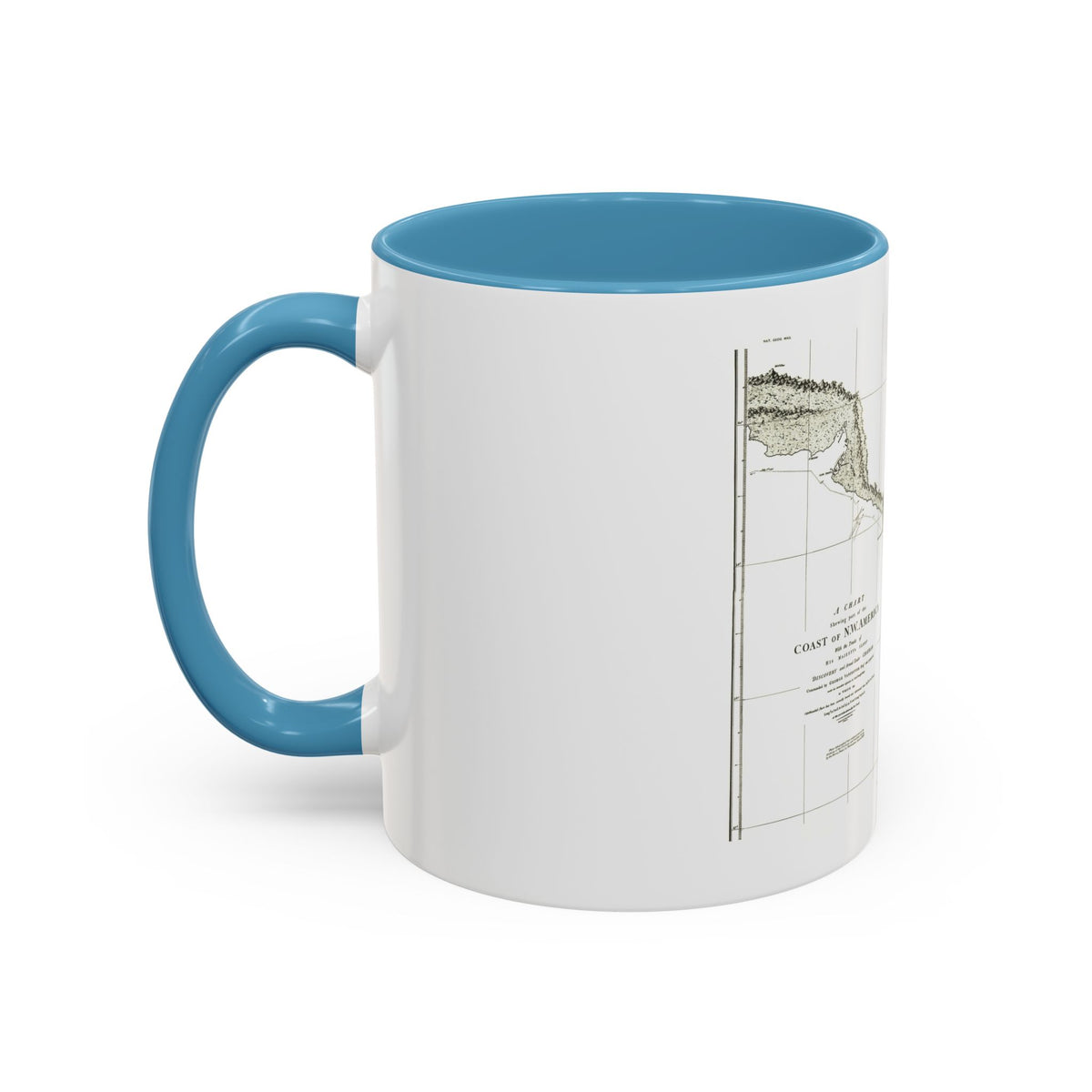 America - NorthWest Coast (1898) (Map) Accent Coffee Mug