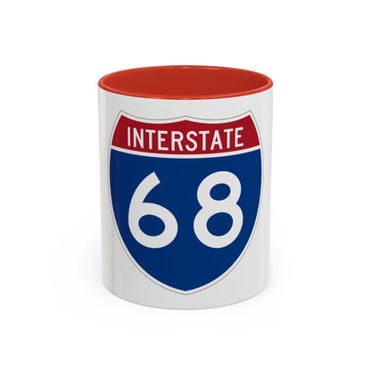Interstate 68 (U.S. Highways) Accent Coffee Mug
