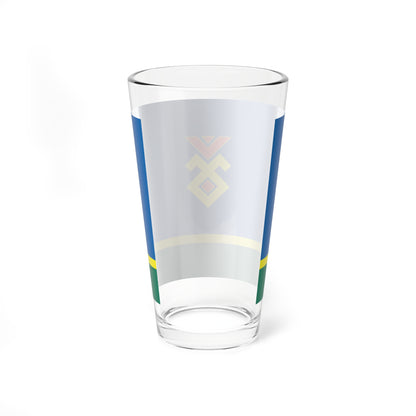 Flag of Iglinsky rayon (Russia) Pint Glass 16oz