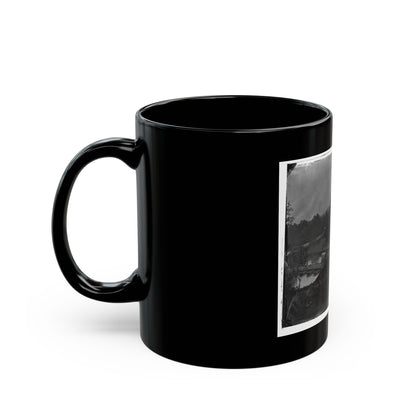 Hanovertown Ferry, Va.  Pontoon Bridges Across The Pamunkey, With Wagons (U.S. Civil War) Black Coffee Mug