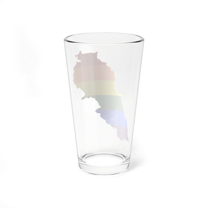 LGBT flag map of Lebanon (Lebanon) Pint Glass 16oz