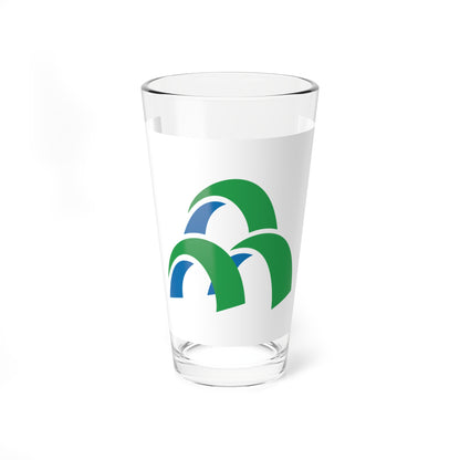 Flag of Mori Hokkaido (Japan) Pint Glass 16oz