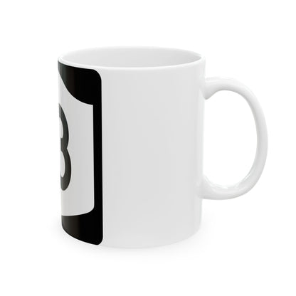 NY-13 (New York) (Road Sign) White Coffee Mug