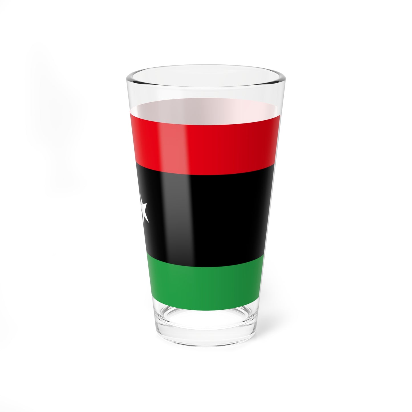 Flag of Libya centered (Libya) Pint Glass 16oz