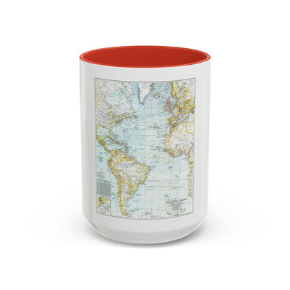 Atlantic Ocean (1941) (Map) Accent Coffee Mug