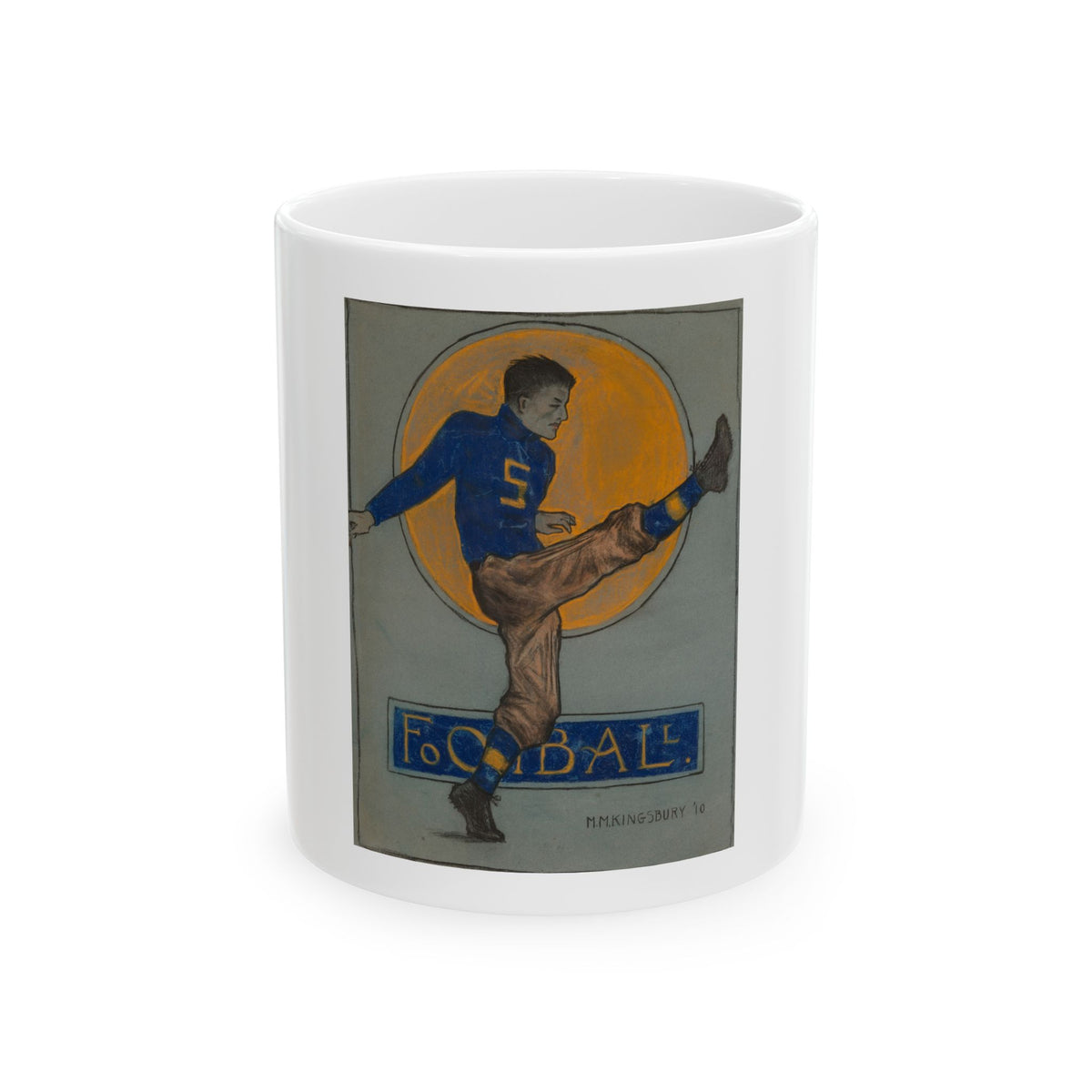 Football, 1910 - White Coffee Mug