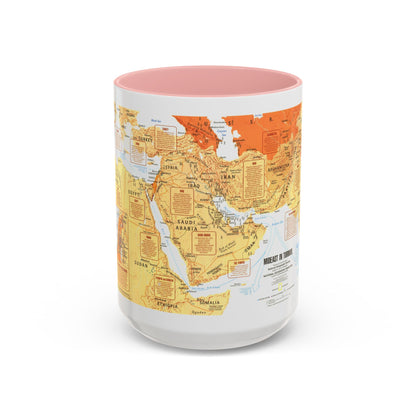 Middle East in Turmoil (1980) (Map) Accent Coffee Mug