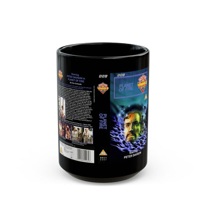 DOCTOR WHO PLANET OF FIRE (VHS COVER) - Black Coffee Mug