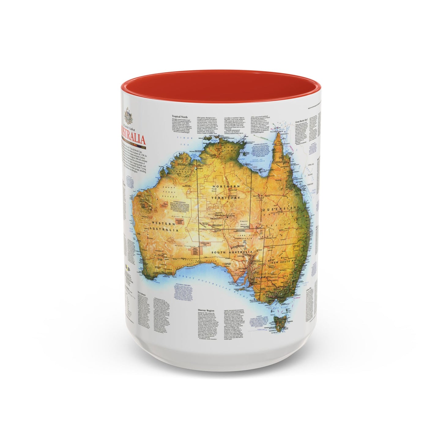 Australia - A Traveller's Look (1988) (Map) Accent Coffee Mug