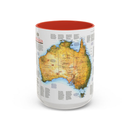 Australia - A Traveller's Look (1988) (Map) Accent Coffee Mug