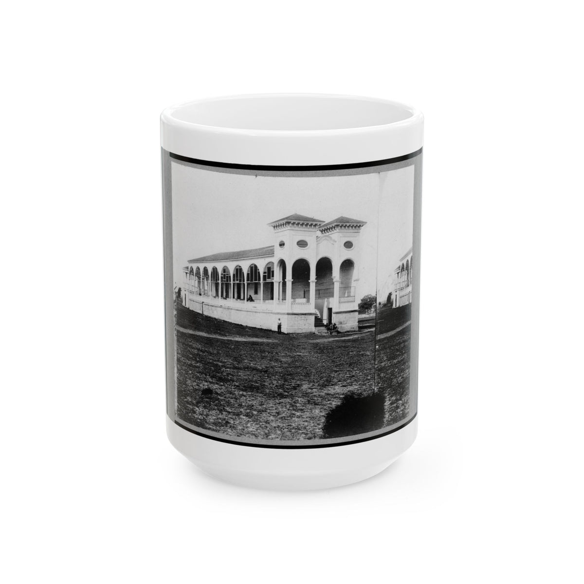Club House Race Course, Where Federal Officers Were Confined, Charleston, S.C., April 1865 (U.S. Civil War) White Coffee Mug