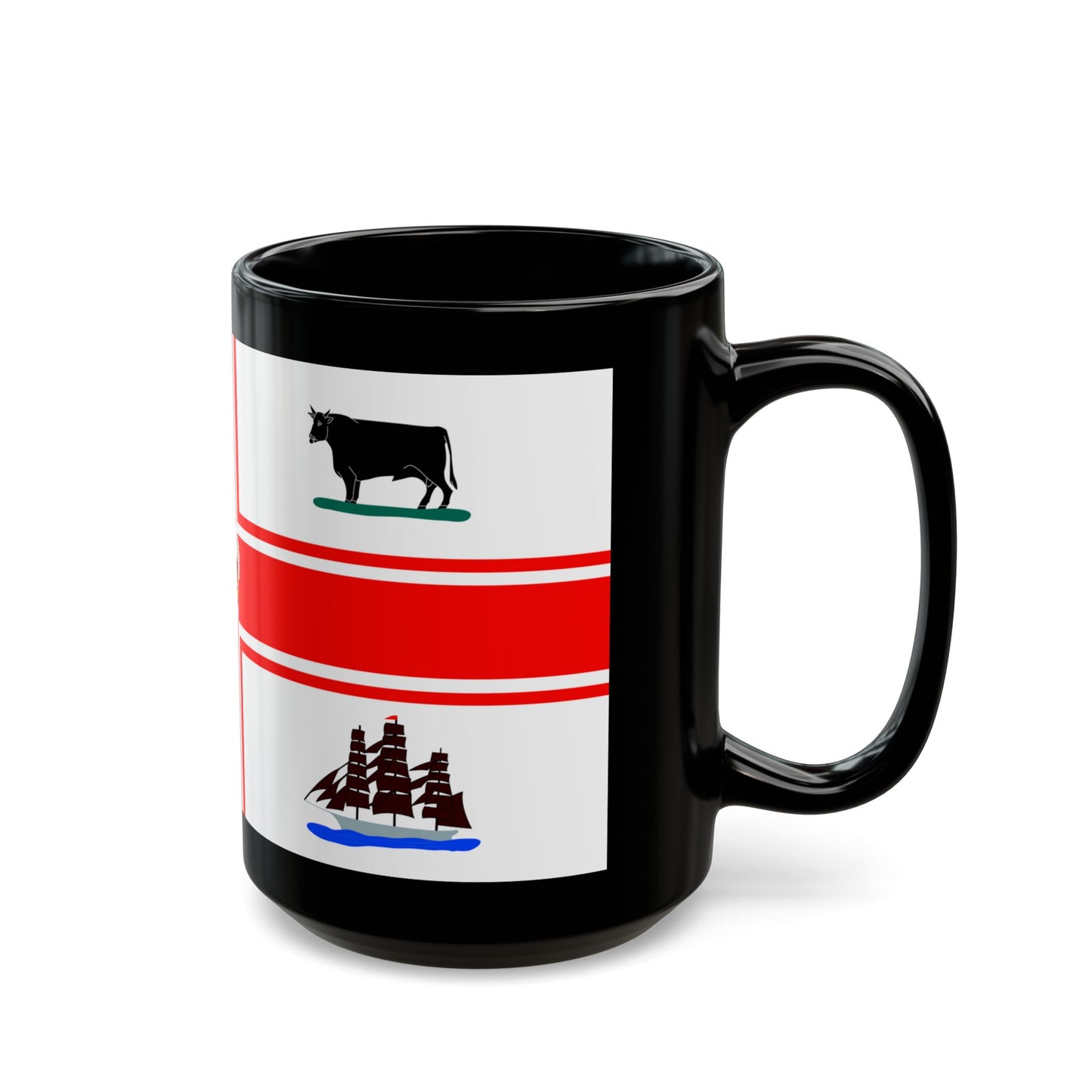 Flag of the City of Melbourne Australia - Black Coffee Mug-Go Mug Yourself