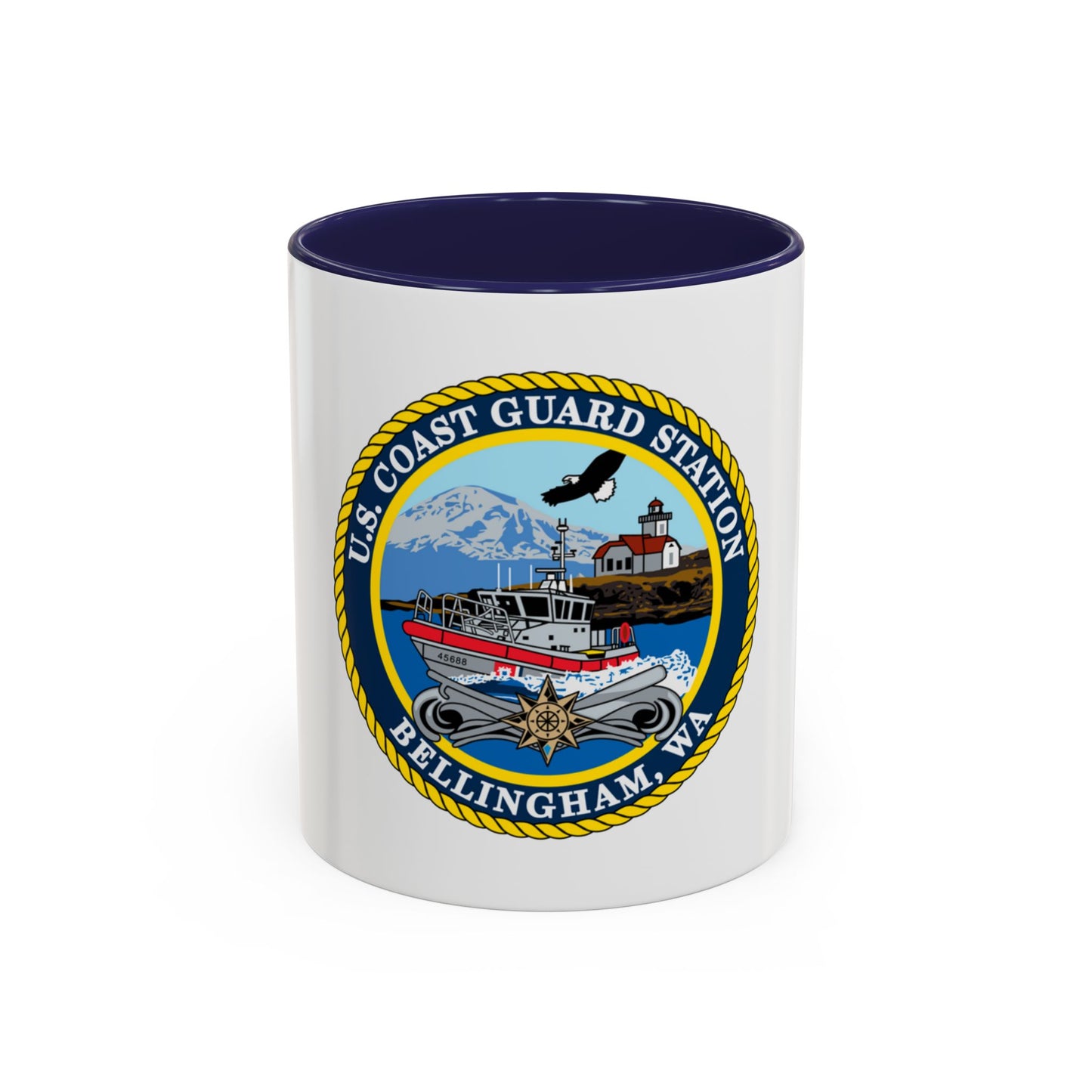 USCG Station Bellingham WA (U.S. Coast Guard) Accent Coffee Mug